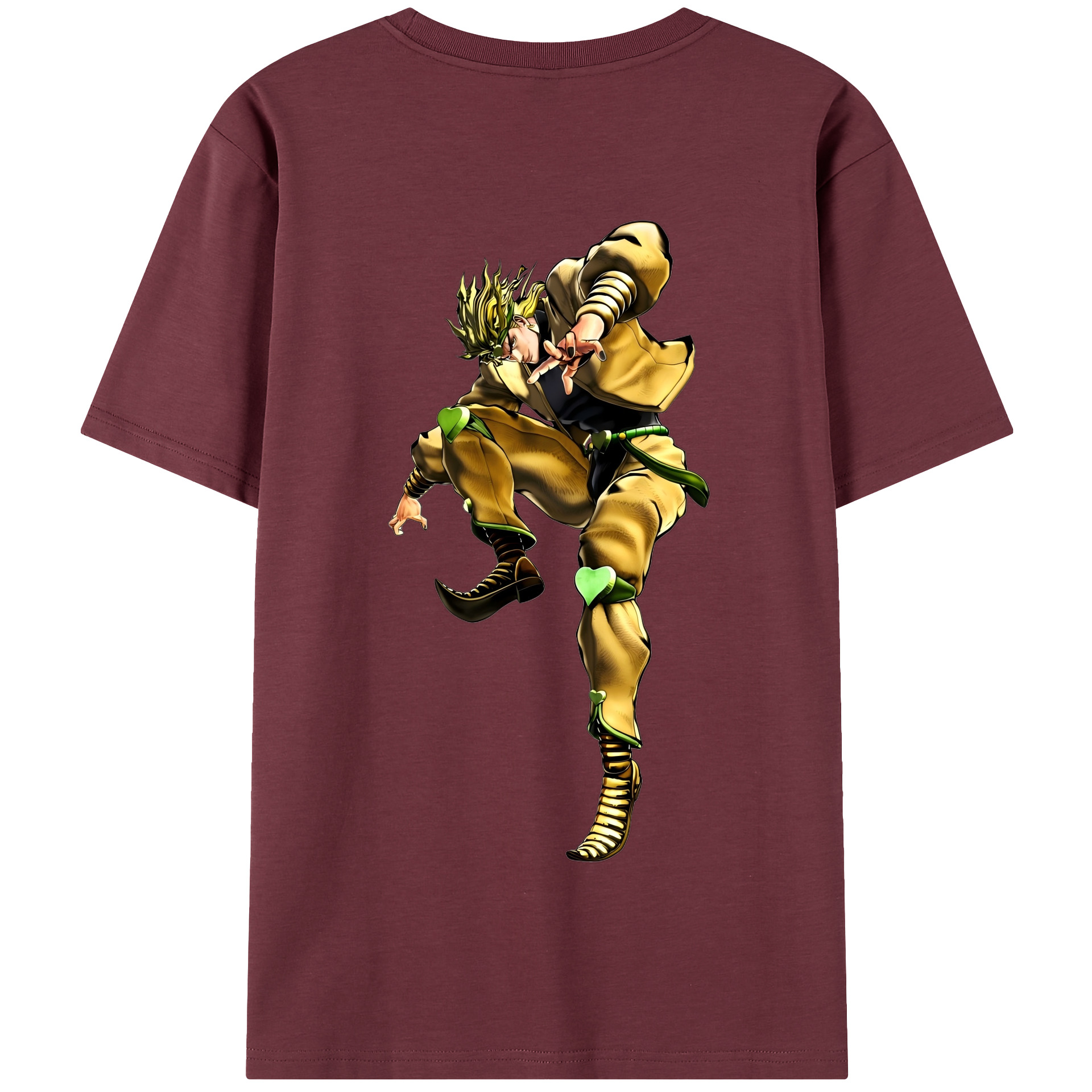 （画像用） ジョジョの奇妙な冒険 ディオ?ブランドー JoJo's Bizarre Adventure Dio Brando 綿100％半袖Tシャツ（背面プリント）